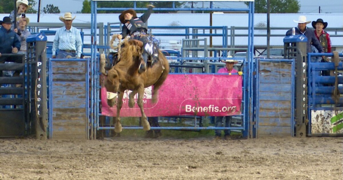Rainy conditions don't hold back competitors Friday at Big Sky PRCA rodeo