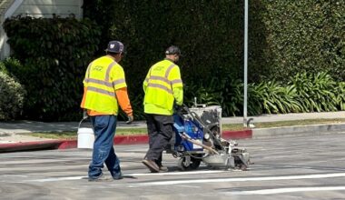 City repaints DIY crosswalks around West LA park, one week after outcry from residents