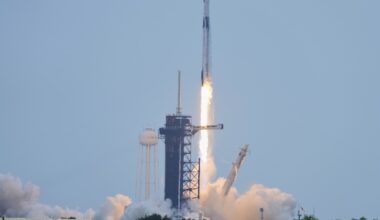 Four astronauts from US, Japan and Russia launch to the space station