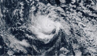 Henriette becomes a hurricane in the Pacific Ocean well north of Hawaii