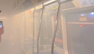 Flames erupt on New York City area train, sending passengers to hospital