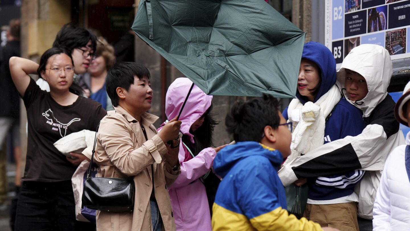 Storm Floris batters Scotland with 90 mph winds, disrupts travel and festivals