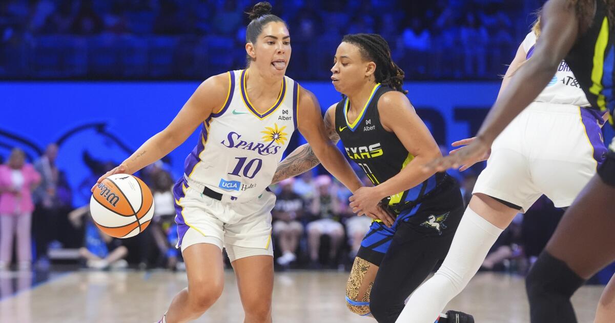 Kelsey Plum reaches milestone and leads Sparks to win over Dallas