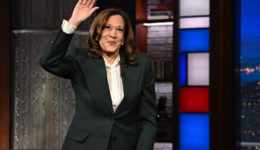Kamala Harris tells Stephen Colbert the American system is 'broken'