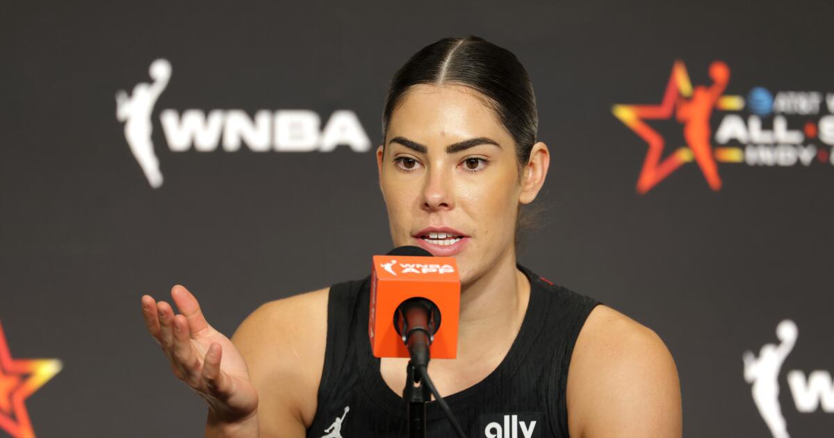 Kelsey Plum says she made a 'bad joke' about Caitlin Clark's team