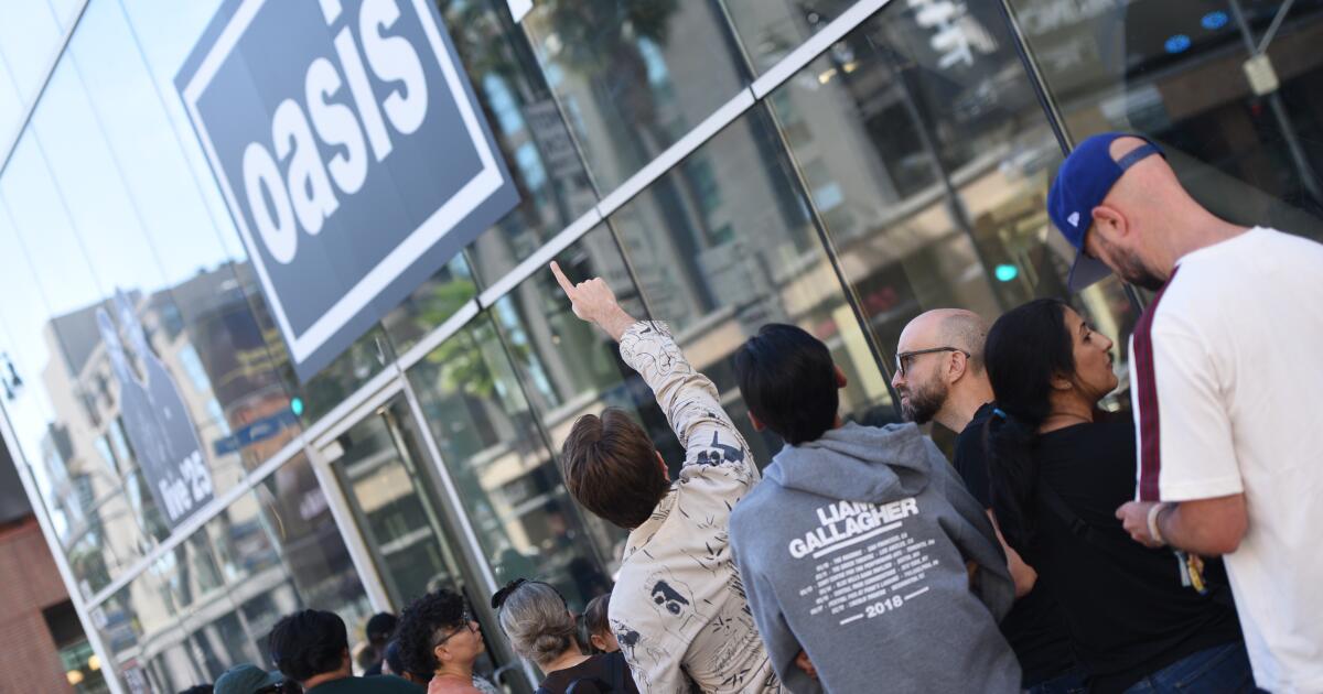 Oasis pop-up store in L.A. swarmed by the Brit rockers' thirsty fans