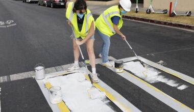 Tired of waiting for the city, Angelenos paint their own crosswalks. Some become permanent.