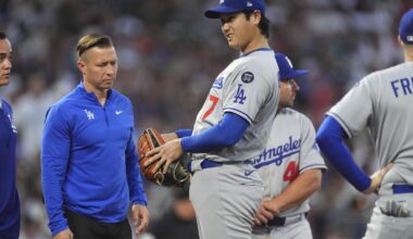 Rocky, and painful, outing for Shohei Ohtani as Dodgers lose to Colorado