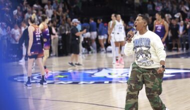 Northside native Brynne Crockett amplifies her voice as Lynx in-arena host, role model - InForum