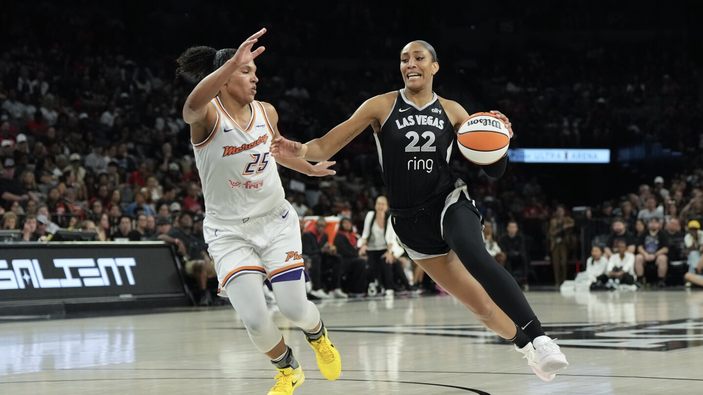 A’ja Wilson has 19 points and 13 rebounds, Aces beat Mercury 83-61 for 9th straight win