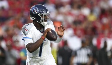 Cam Ward throws for 67 yards in two possessions, leads Titans to a TD