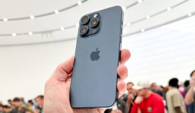 iPhone 15 Pro Max in blue