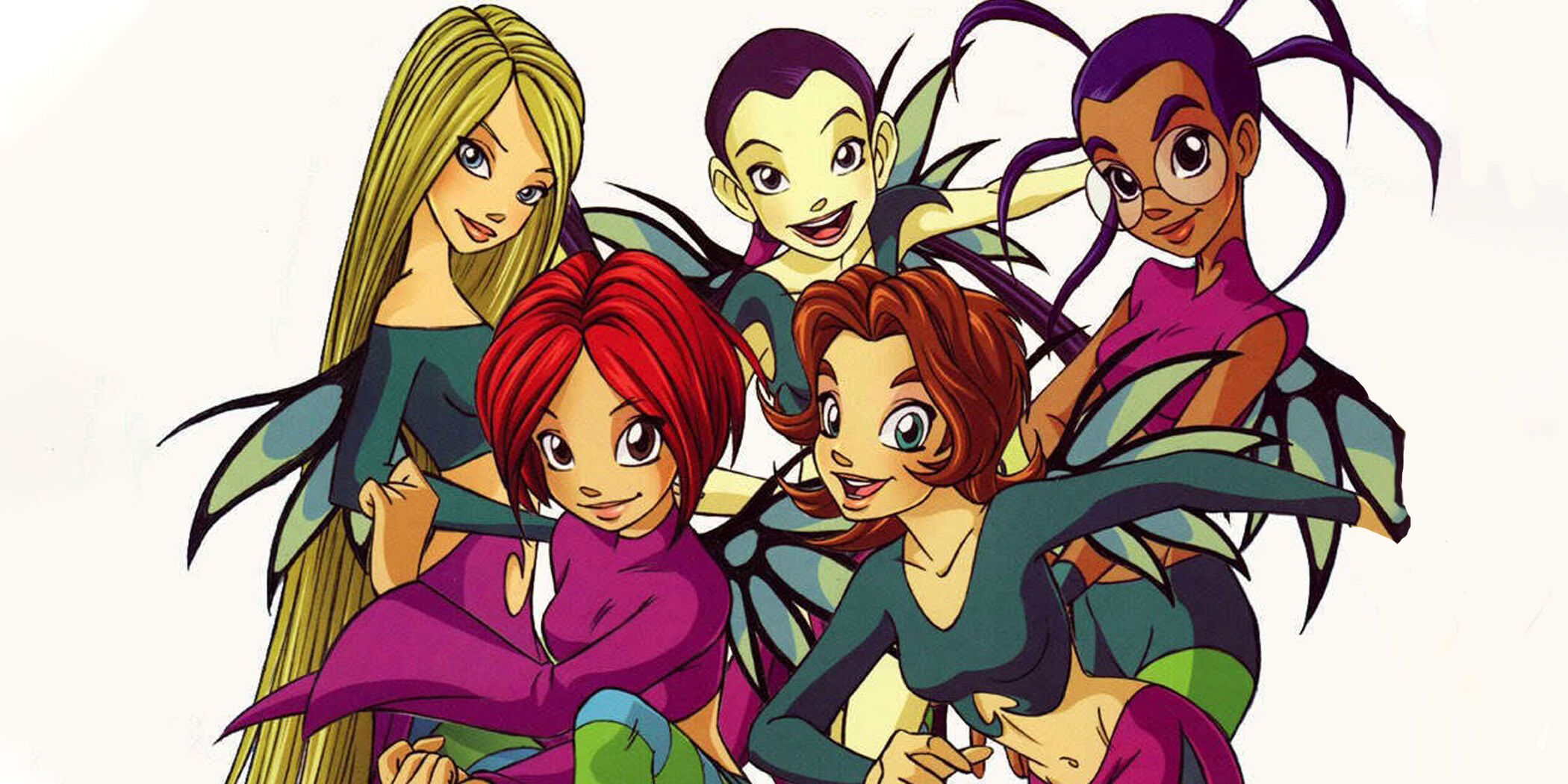 W.I.T.C.H. characters in their Guardians outfits
