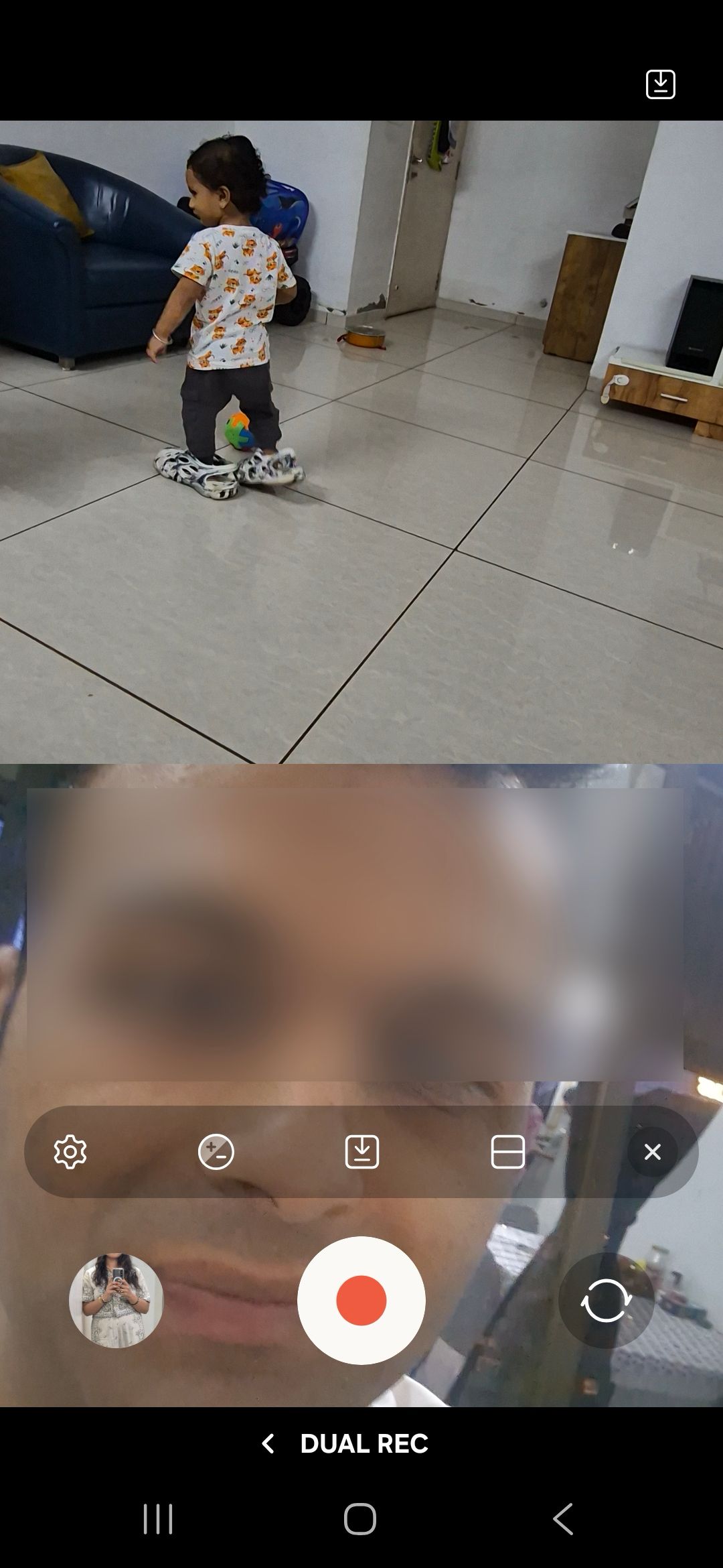 Dual Rec in split view