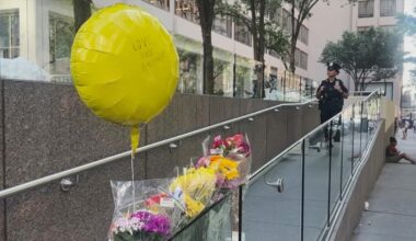 Hundreds honor security guard killed in New York office tower shooting
