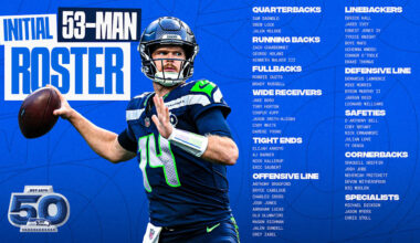 Seahawks Make Roster Moves, Establish Initial 2025 53-Man Roster