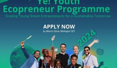 The Ye! Youth Ecopreneurs Programme (YECO) 2025 for young Green Entrepreneurs ($100,000 prize & All-Expenses-Paid Trip to International Conference).