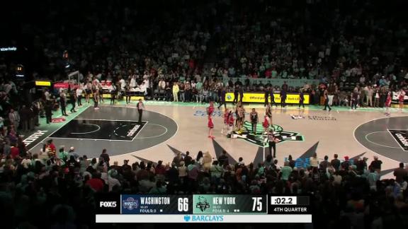 Meesseman and Stewart help New York beat Washington 75-66