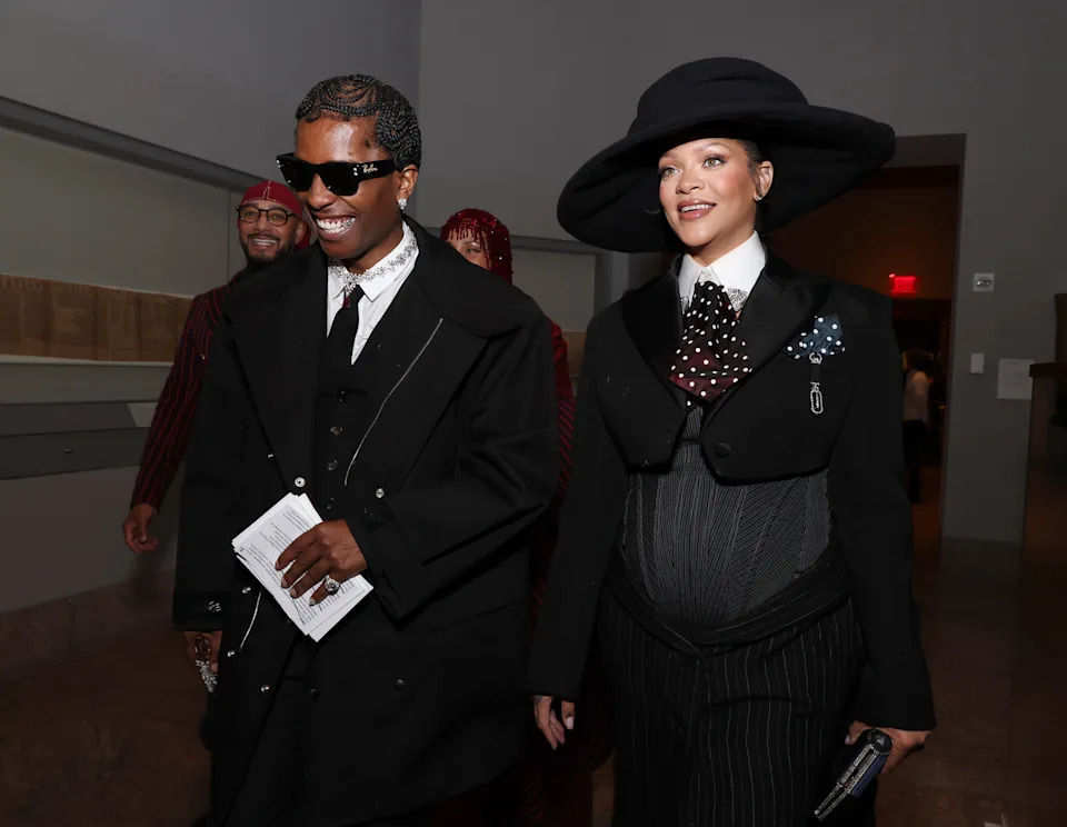 Met Gala co-chair A$AP Rocky and Rihanna attend the 2025 Met Gala at the Metropolitan Museum of Art in New York City on May 5, 2025. / Credit: Kevin Mazur/MG25/Getty Images for The Met Museum/Vogue