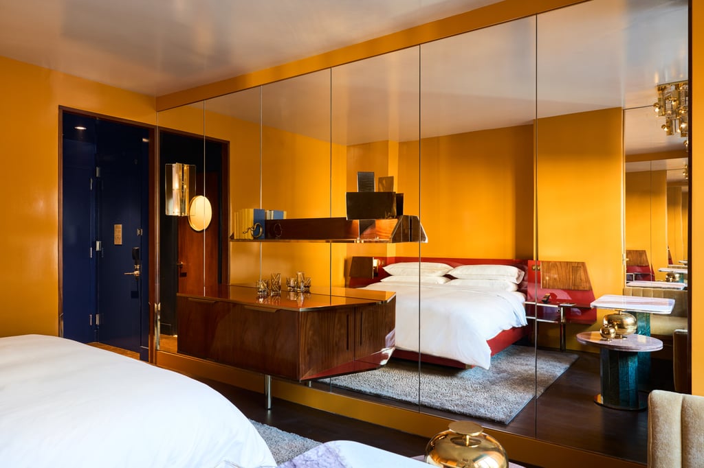 Deep colours dominate the design of the rooms. Photo: Handout Deep colours dominate the design of the rooms. Photo: Handout