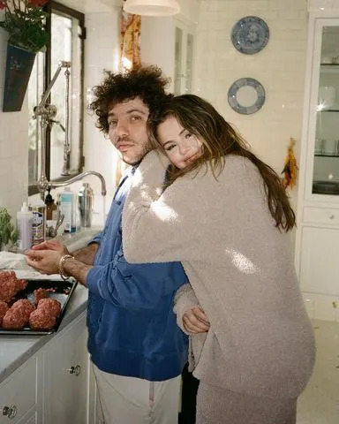 Instagram/Selena Gomez Benny Blanco and Selena Gomez in the kitchen making meatballs.