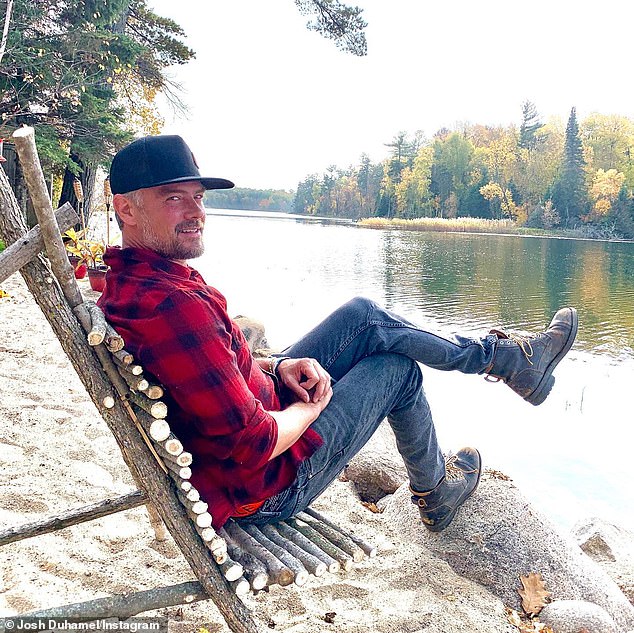 It's been over 15 years since Josh Duhamel transformed an empty half-parcel of land he bought 'deep in the woods' of Minnesota into his idyllic 'doomsday cabin' (pictured in 2020)