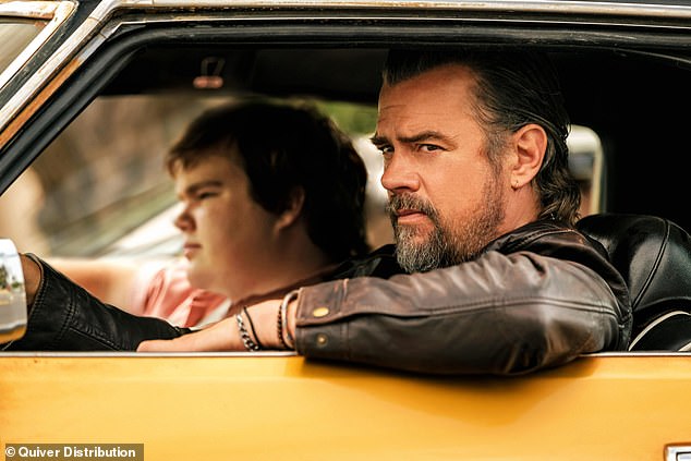 But first, Josh executive produced and stars as hitman Tommy ward in Allan Ungar's action comedy London Calling - hitting US theaters September 19 - alongside Aidan Gillen, Jeremy Ray Taylor (L), and Rick Hoffman
