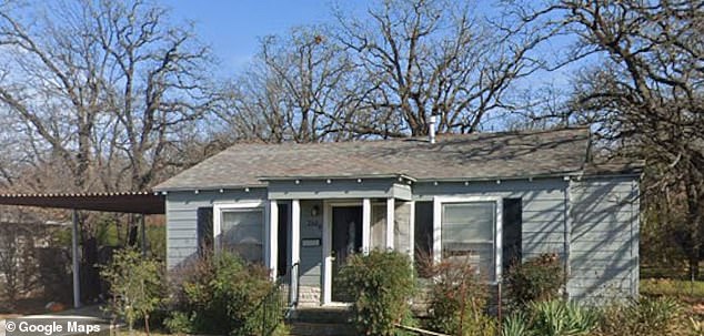 The alleged murder occurred at a home in Fort Worth (pictured). The couple was staying at the home for a few days when Rubio died