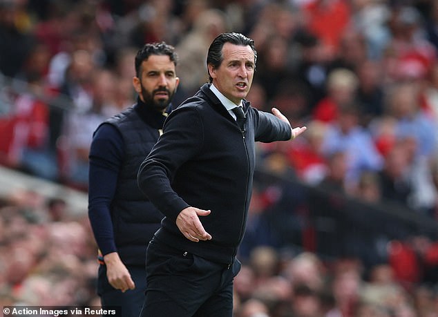 He also revealed there has been no fall out with Villa boss Unai Emery (right)