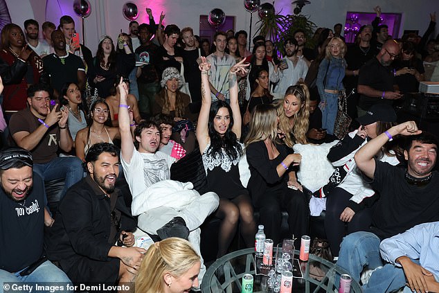 The hitmaker appeared in great spirits as she celebrated the night away