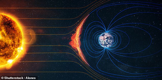 Earth's magnetic field acts like an invisible shield which blocks out radiation and other harmful particles from space (Stock Image)