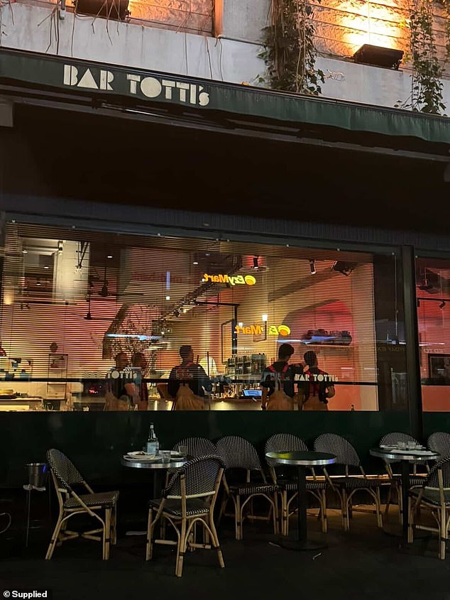 One of the city's trendiest restaurants, Bar Totti's, was evacuated during the packed dinner service after a fire broke out in the kitchen
