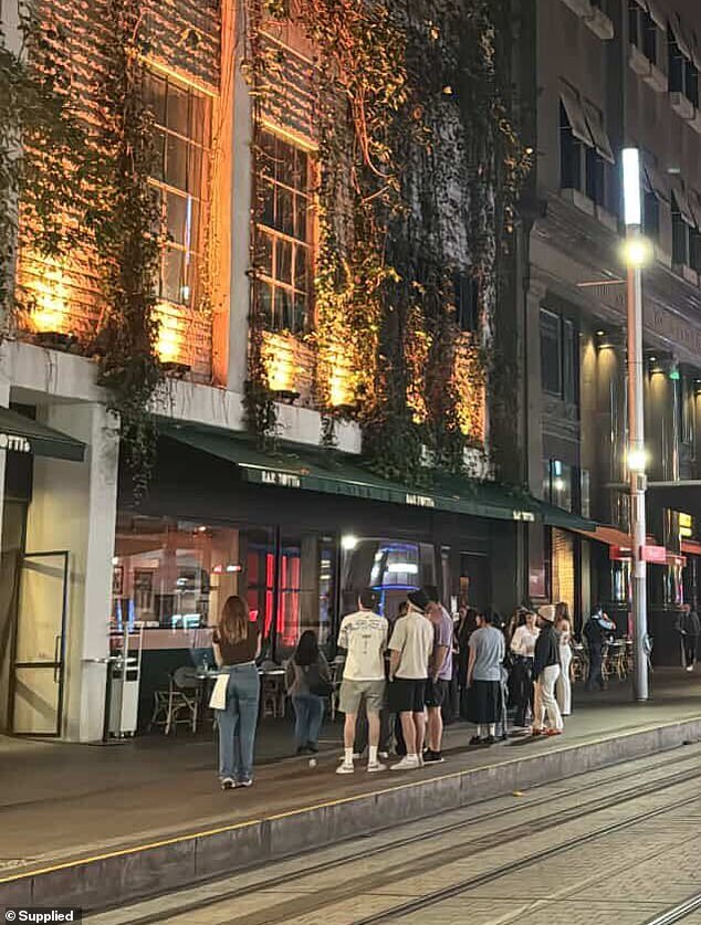 Diners were forced to stand outside the restaurant when Totti's and nearby Jimmy's Falafel were evacuated