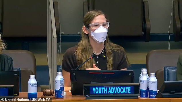 Violet Affleck, the daughter of Hollywood A-listers Jennifer Garner and Ben Affleck appeared before the United Nations in New York City on Tuesday