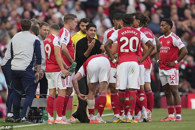 Arteta was blasted after Sunday's game for his cautious tactics, which saw him start a midfield three of Mikel Merino, Martin Zubimendi and Declan Rice