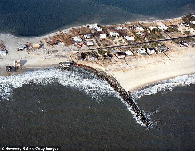 The virus has been detected in a woman who lives on Long Island, New York, home to eight million people and the celebrity-loved Hamptons (file photo above)