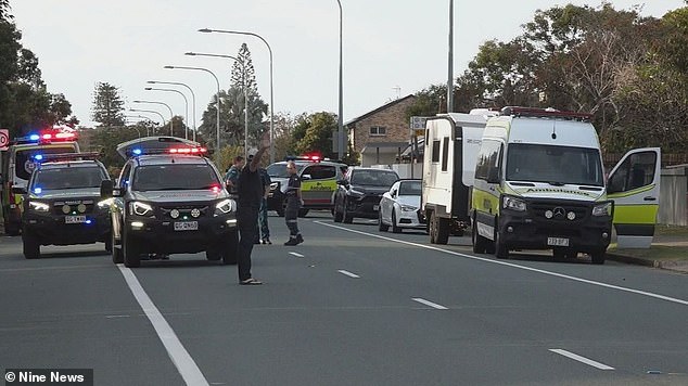 A 54-year-old woman is in critical condition after she was hit by a car which had allegedly been stolen from a property in the Gold Coast on Saturday