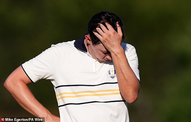 The Englishman was five up through seven holes before DeChambeau pegged him back