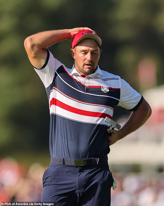 The American was a picture of frustration for the first seven holes before turning it around