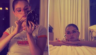 Selena Gomez poses in her underwear for flirty photo inside NYC hotel room