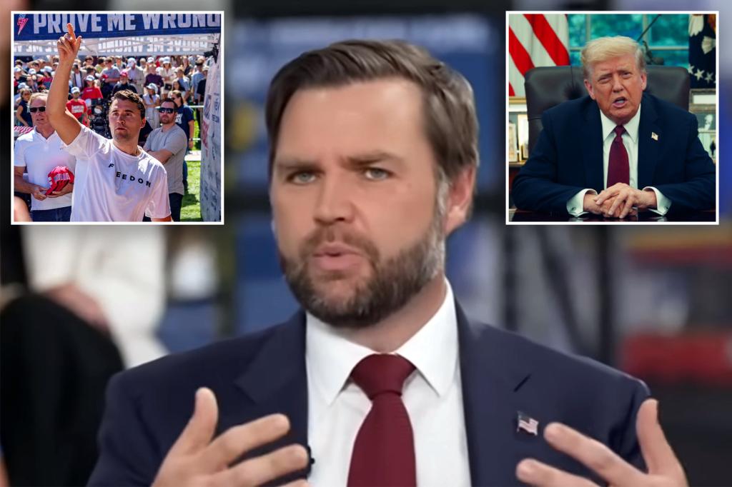 Vance describes Trump Oval Office moment after Charlie Kirk assassination