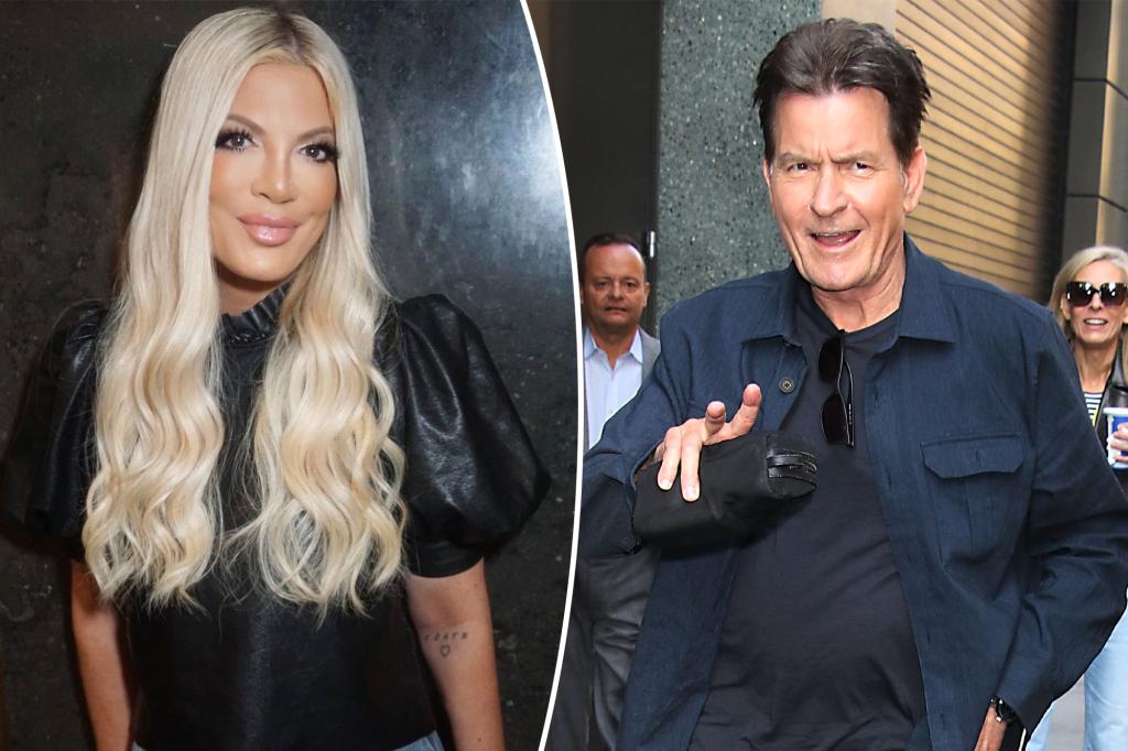 Tori Spelling recalls date with 'unimaginably intelligent' Charlie Sheen — and the moment she was asked to hide him from feds