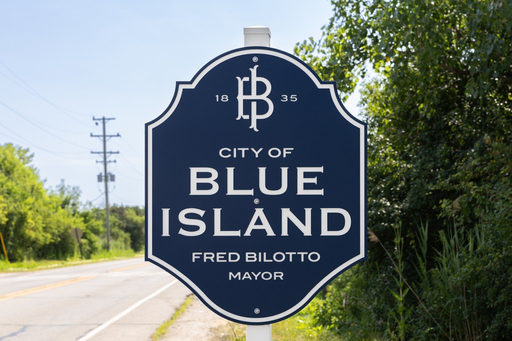 Blue Island sits 20 miles south of Downtown Chicago.