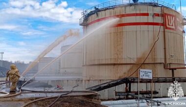 Ukraine strikes one of Russia's top oil refineries, causing explosions and sparking fire