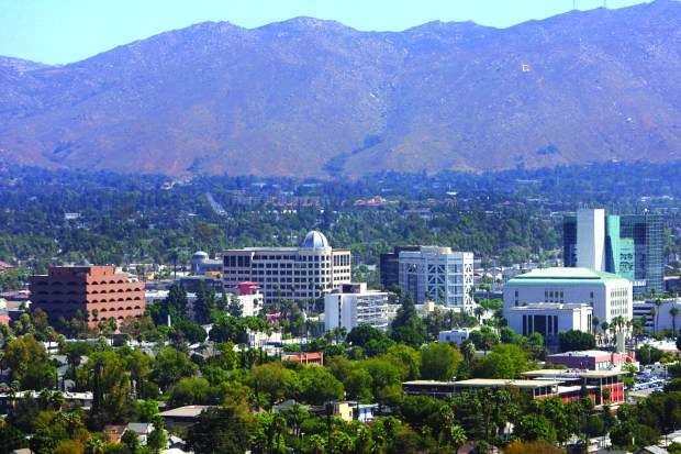 The skyline of downtown Riverside as visible from Mt. Rubidoux....