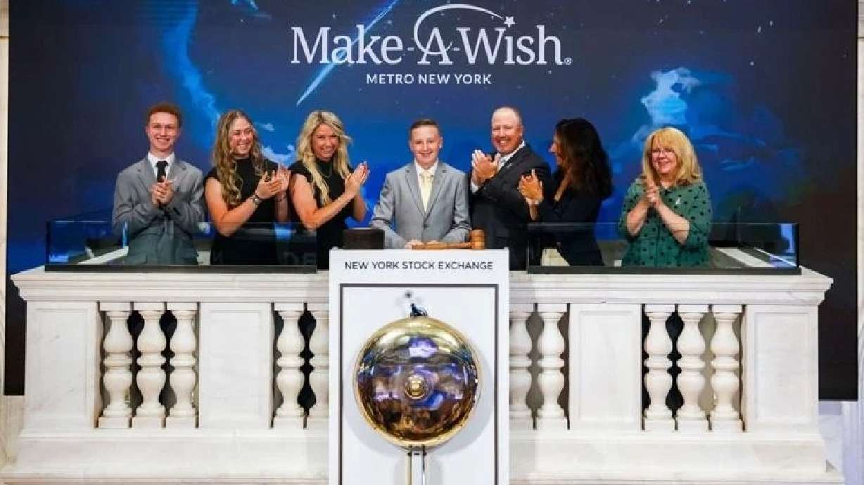 Southern Utah teen rings bell at New York Stock Exchange, courtesy of Make-A-Wish