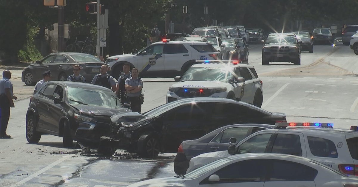 4 people taken to the hospital after multi-car crash in West Philadelphia, police say