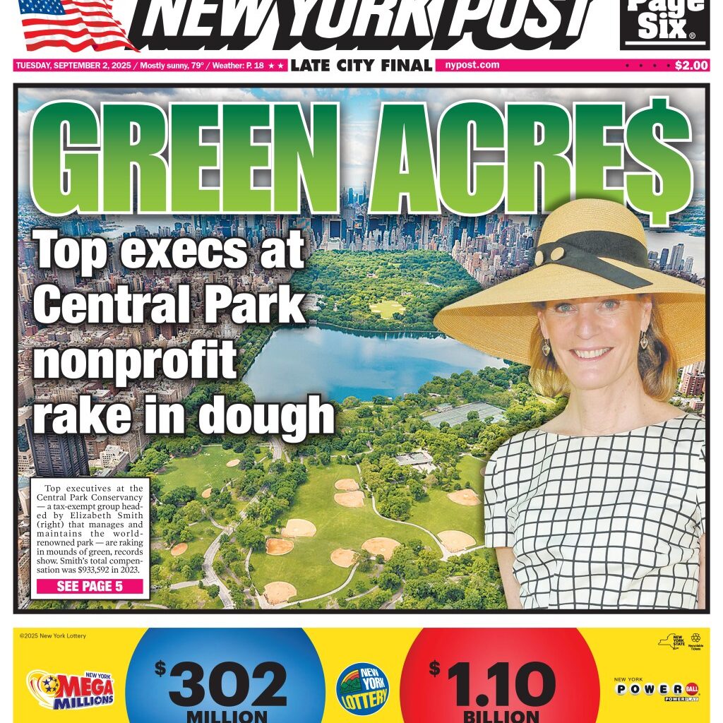 NY Post Cover for September 2, 2025
