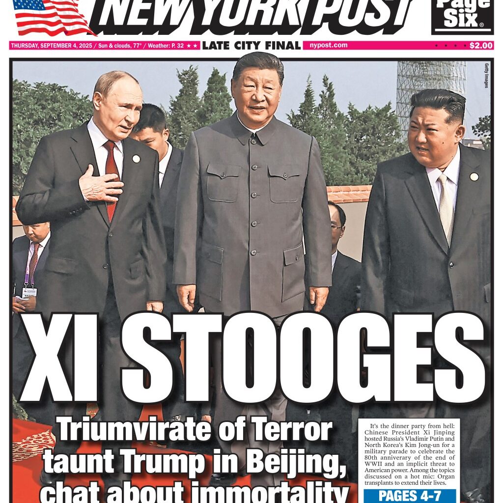 NY Post Cover for September 4, 2025