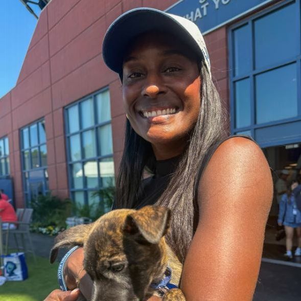 US Open rescue pup goes from Aryna Sabalenka's Instagram to Asia Muhammad's home